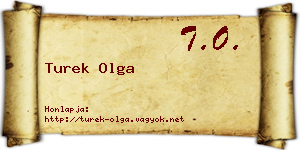 Turek Olga névjegykártya